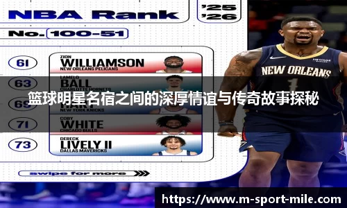 篮球明星名宿之间的深厚情谊与传奇故事探秘